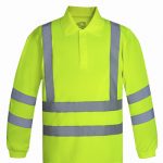 POLERA DRY FIT CUELLO CAMISERO MANGA LARGA CINTA REFLECTANTE 